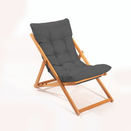 Hanah Home Silla de Jardín My006 Gris y Natural